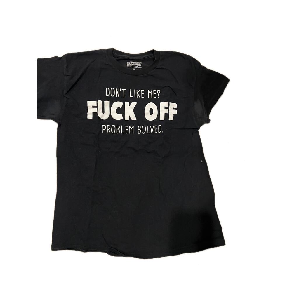 Goodie Two Sleeves F&$ O$f Problem Solved TShirt Mens Lar